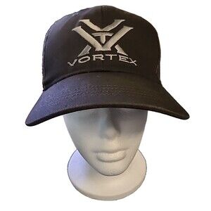 Vortex Optics Black Gray Embroidered Logo Snapback Trucker Hat / Cap